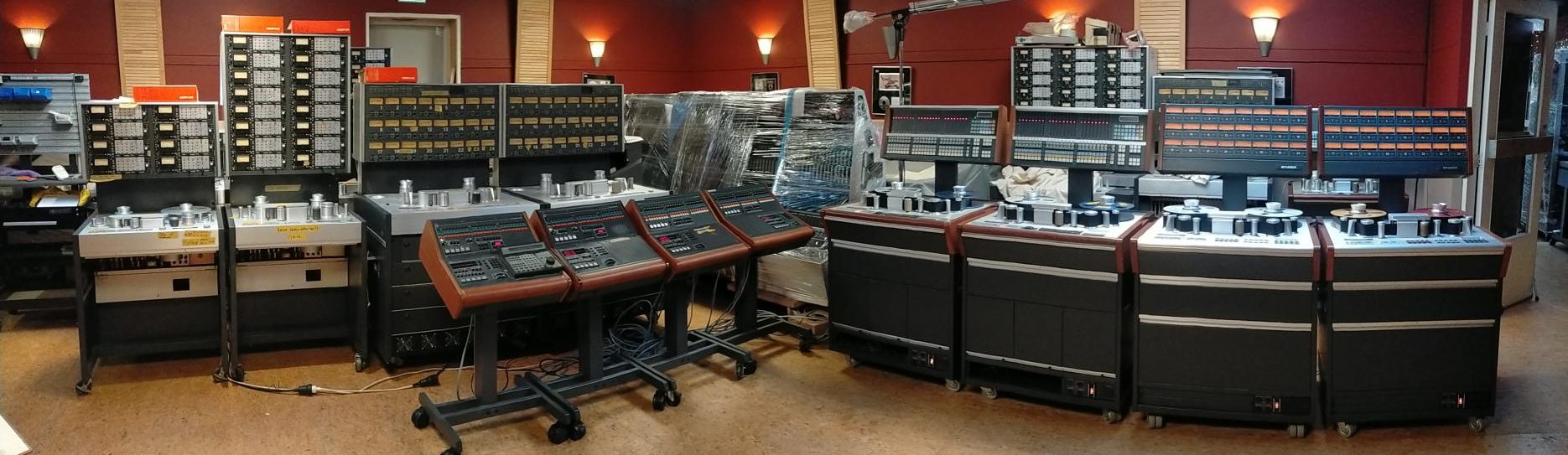 Four synced Studer taperecorders